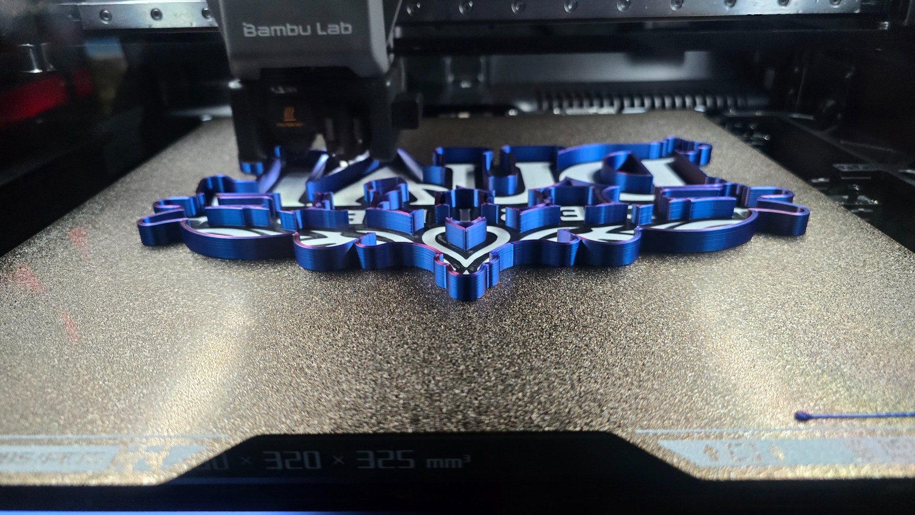 Dimensional sign being 3D printed