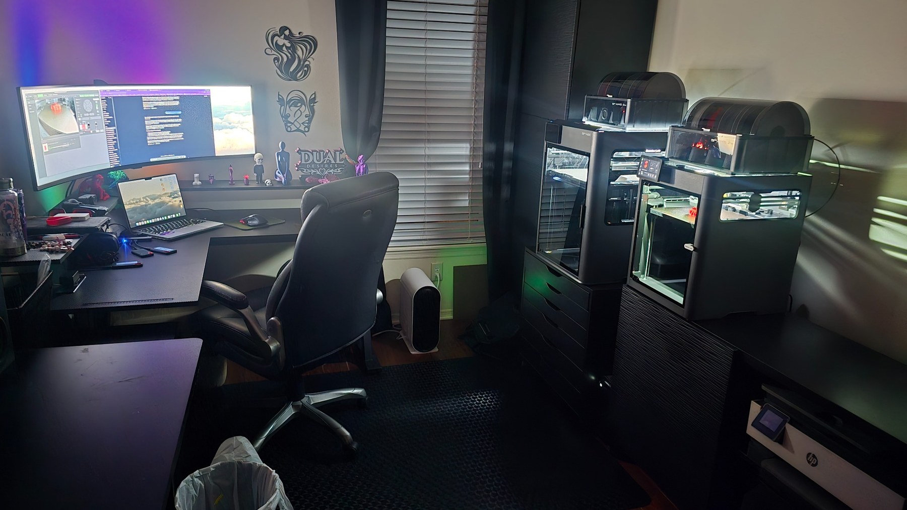 RJ Visions workspace with two 3D printers